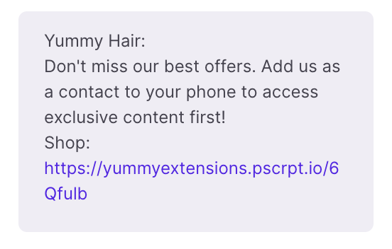 Yummy Extensions Welcome Message