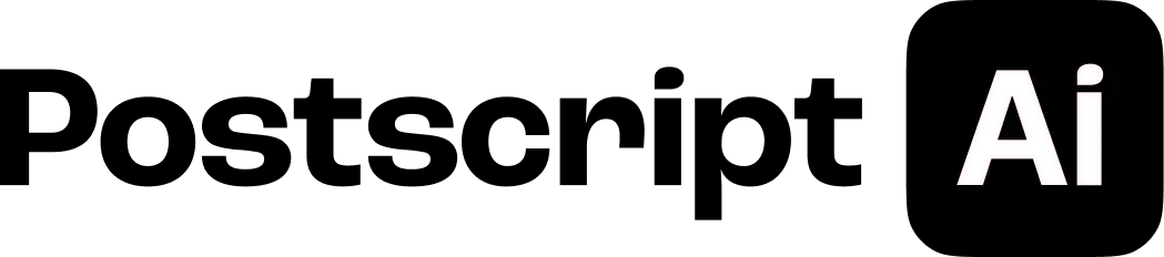 Postscript AI Logo White