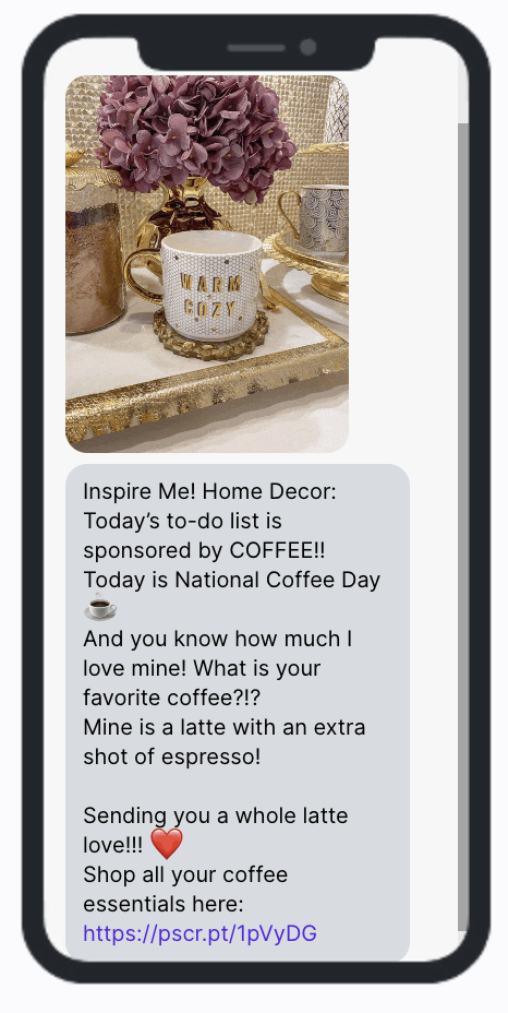 Inspire Me! Home Decor SMS Campaign