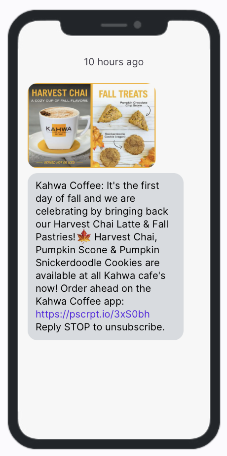 First Day of Fall - SMS Campaign - Kahwa
