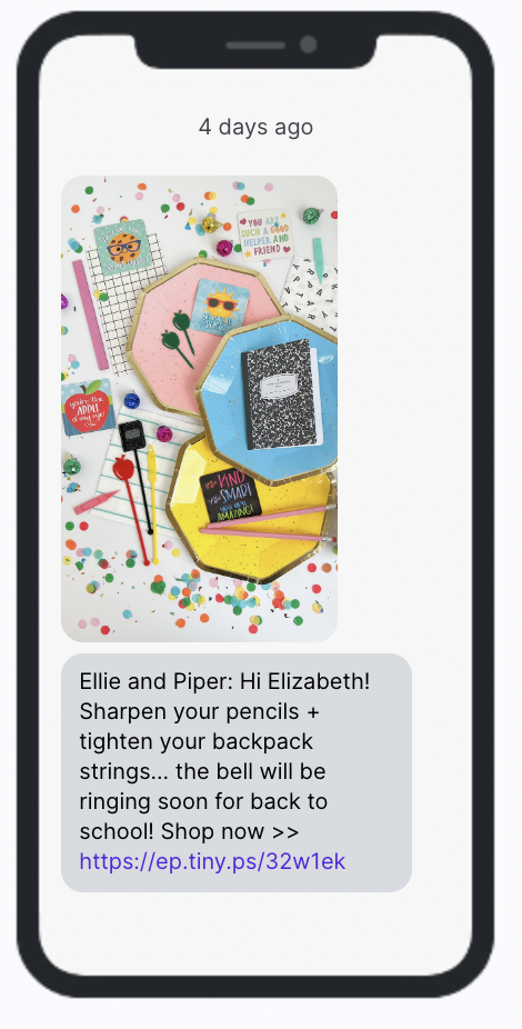 Ellie & Piper SMS Campaign