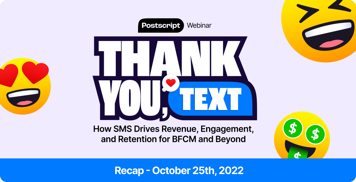 Thank You, Text: BFCM Product Event Recap + Video Recording