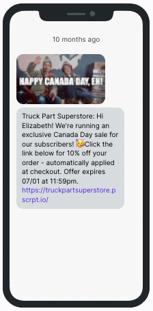 Truck Parts Canada Day Example Text