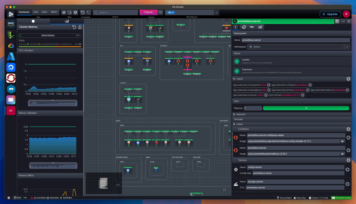 k8studio graphical view