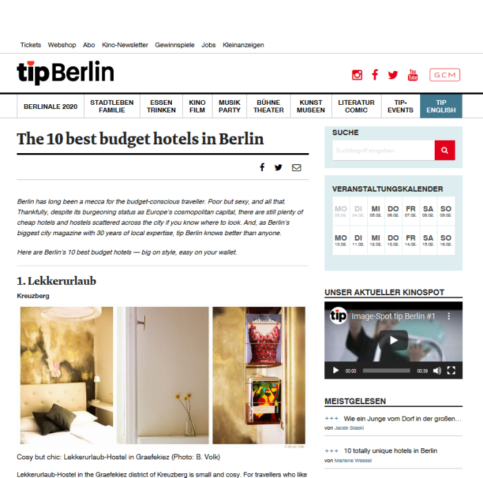 Screenshot 2020-02-05 The 10 best budget hotels in Berlin tip Berlin