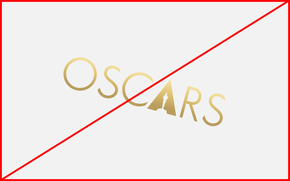 the oscars logo misuse do not rotate the logo