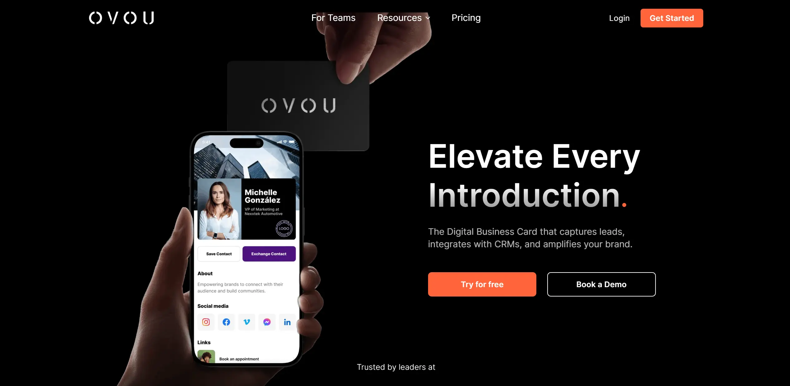 Best Digital Business Card for Realtors - OVOU