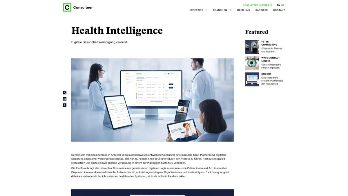 Health Intelligence Platform – Digital Healthcare Innovation | Consulteer