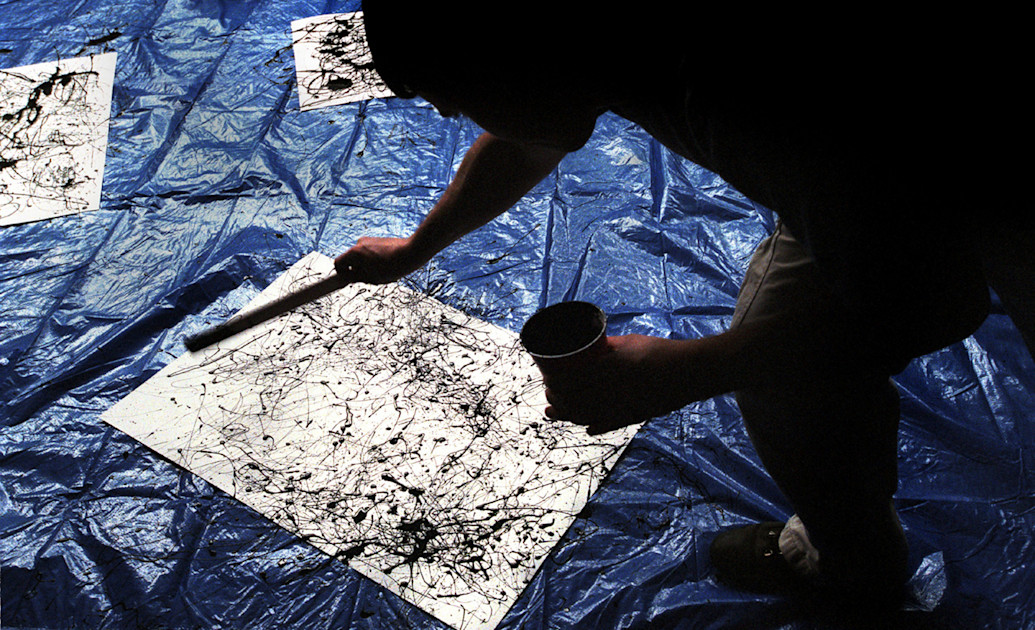 Could a child have painted that? Jackson Pollock’s famous pour-painting ...