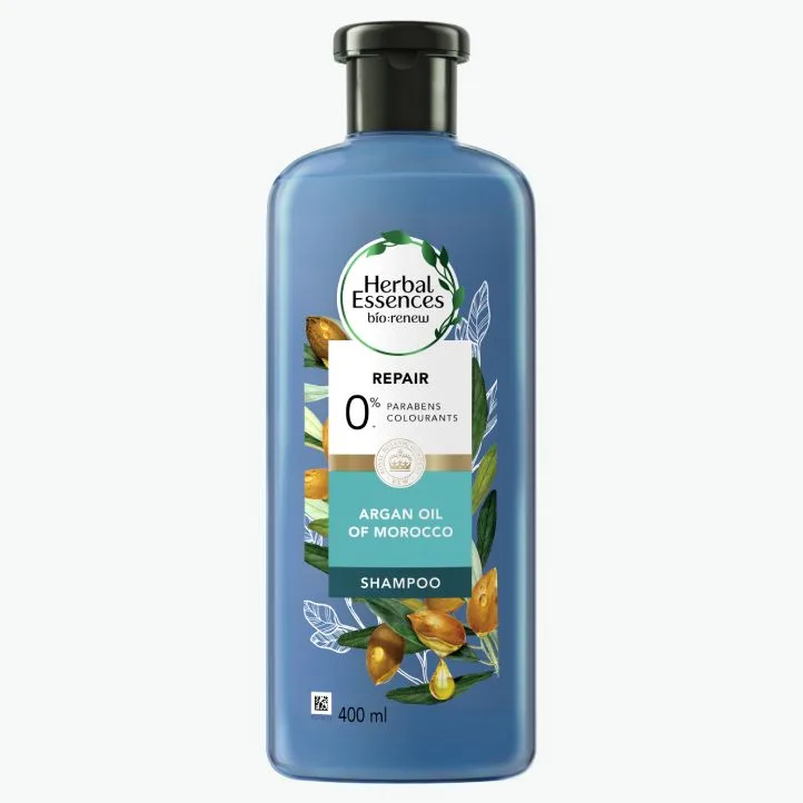Herbal Essences Argan Oil of Morocco shampoo bottle for hair repair