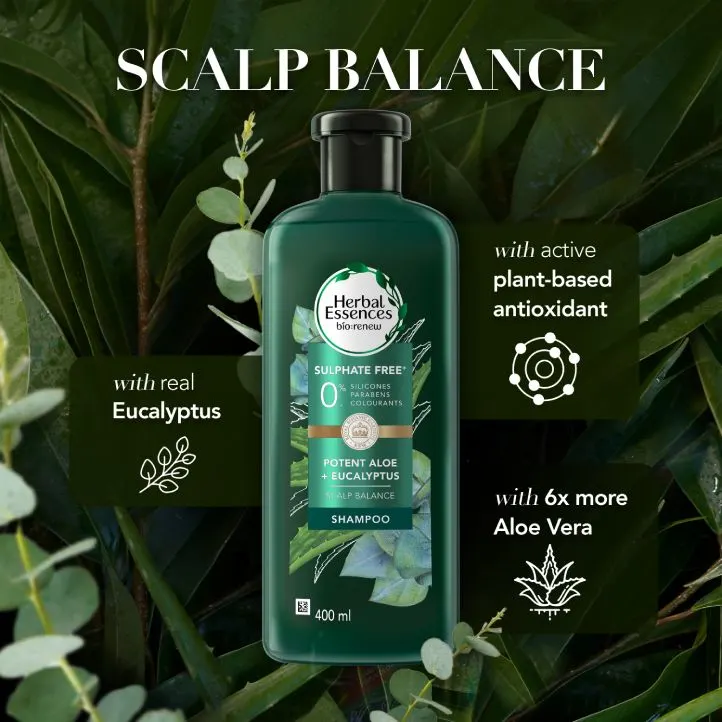 Aloe Eucalyptus Shampoo for Deep Scalp Refresh | Herbal Essences AU