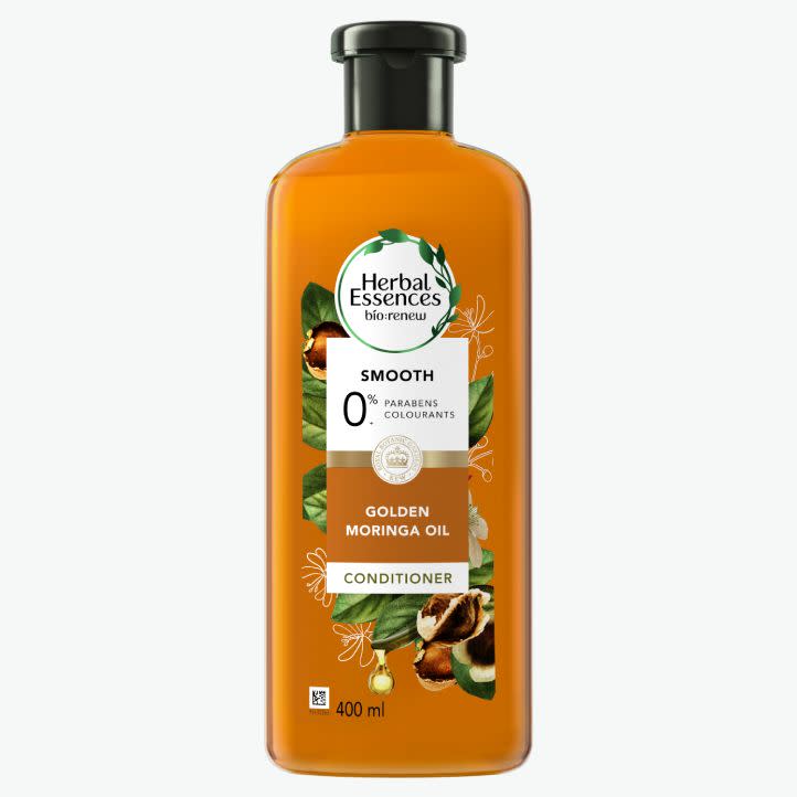 Herbal Essences Golden Moringa Oil conditioner bottle