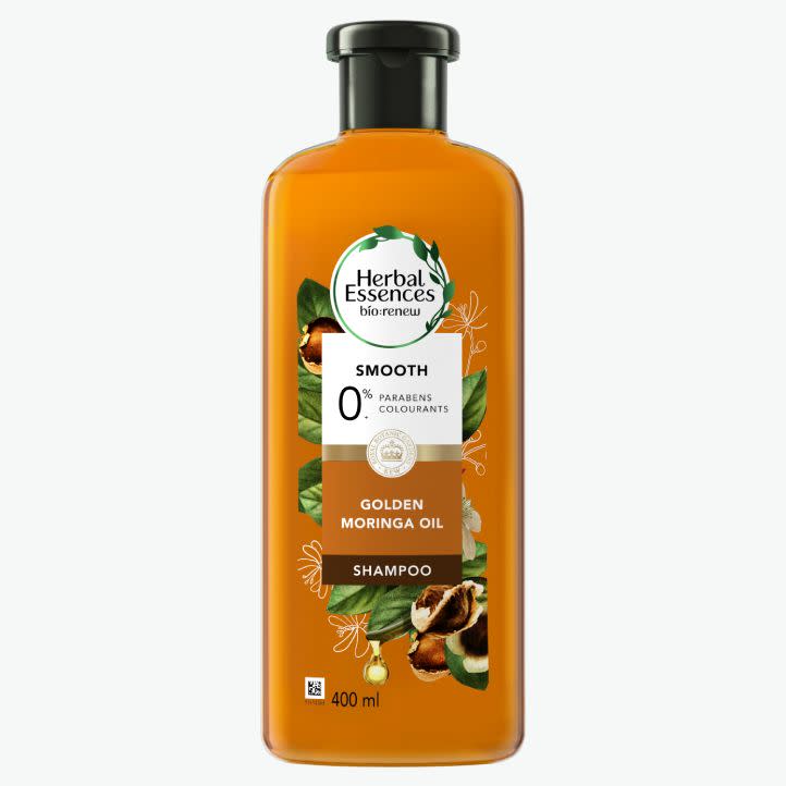 Herbal Essences Golden Moringa Oil shampoo bottle
