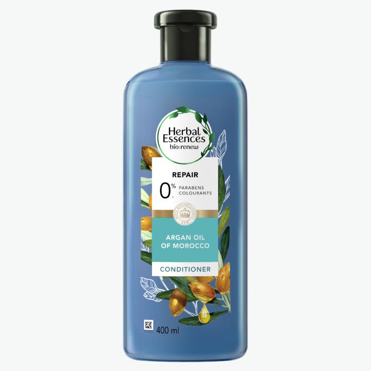 Herbal Essences Argan Oil of Morocco conditioner bottle for hair repair
