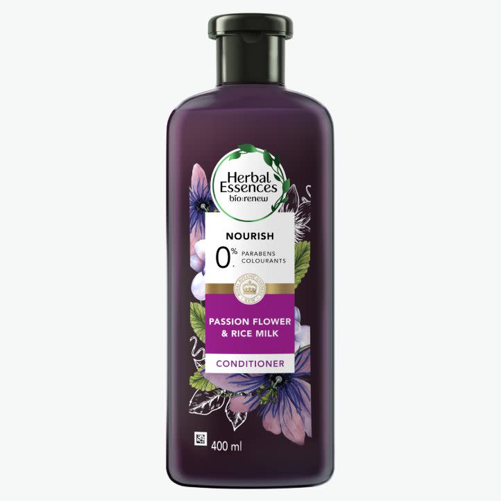 Herbal Essences Passion Flower & Rice Milk conditoner bottle