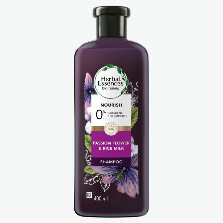 Herbal Essences Passion Flower & Rice Milk shampoo bottle