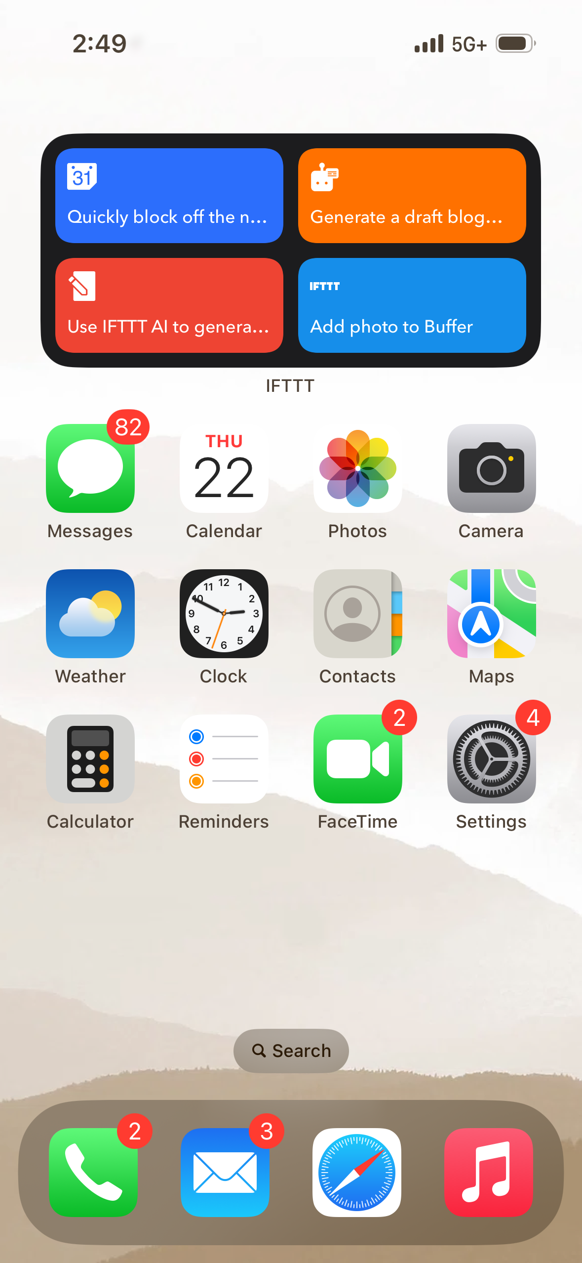 The content creator home screen