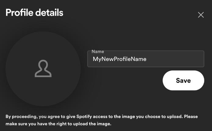 changing Spotify username