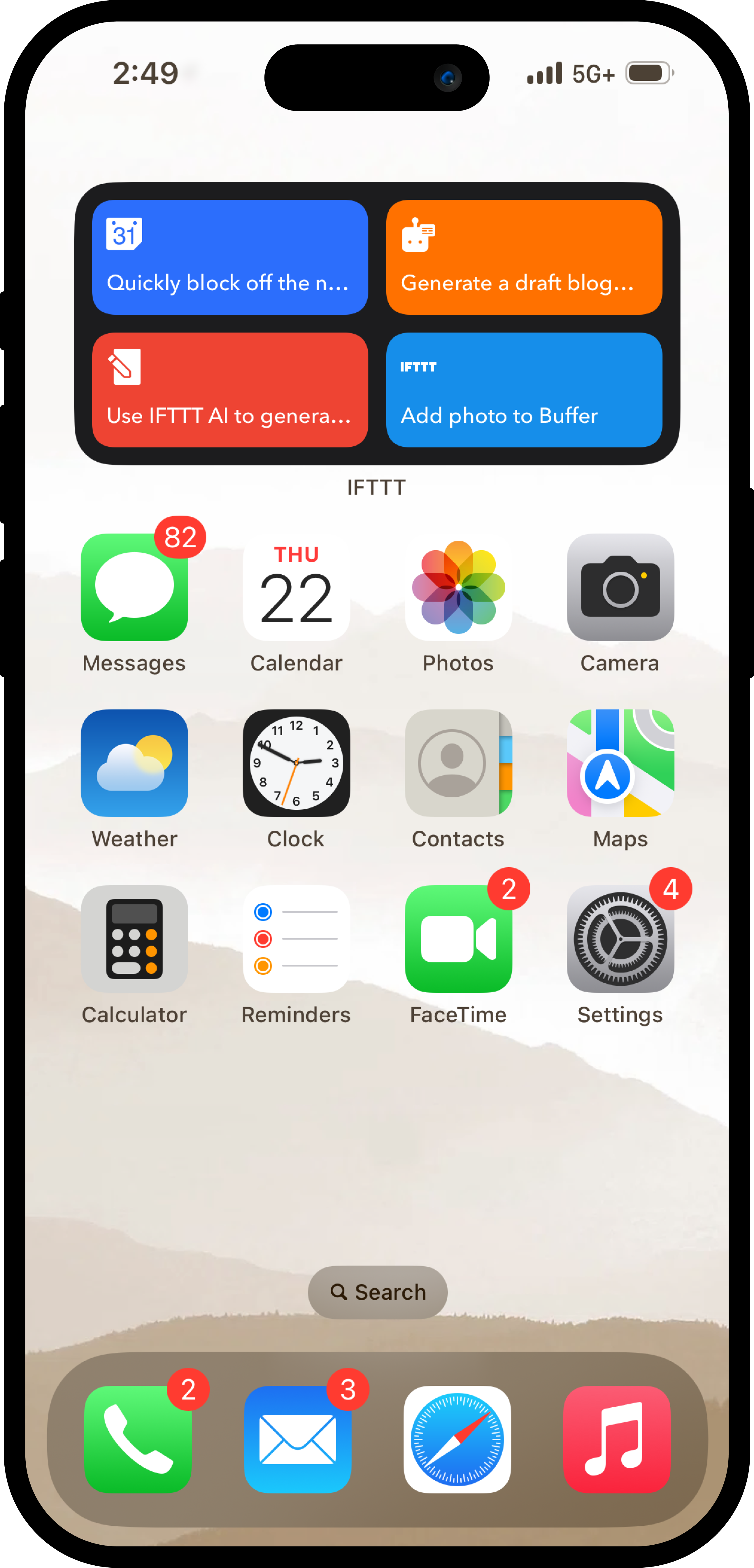 The content creator home screen
