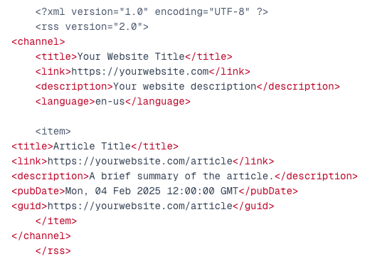 RSS feed example