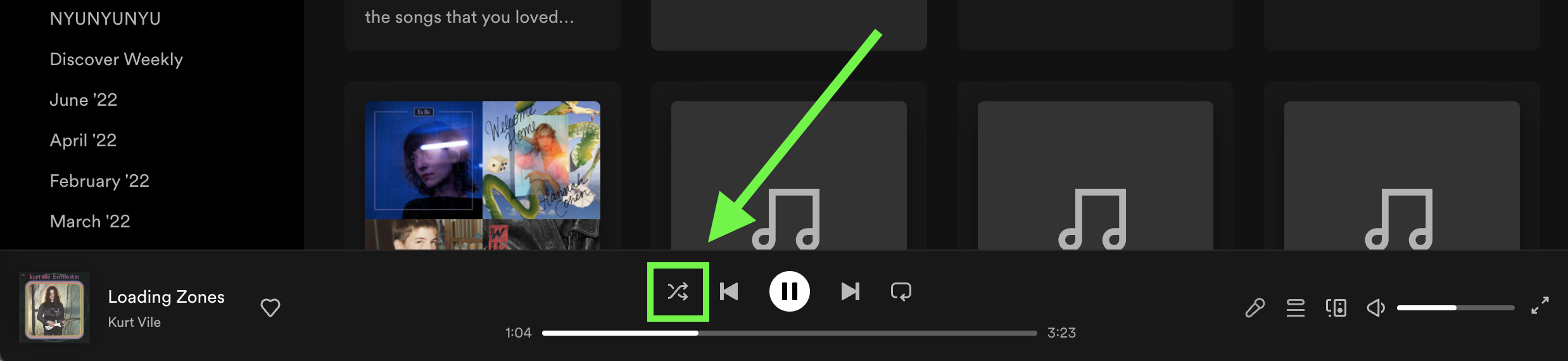 How to turn off shuffle on spotify 4