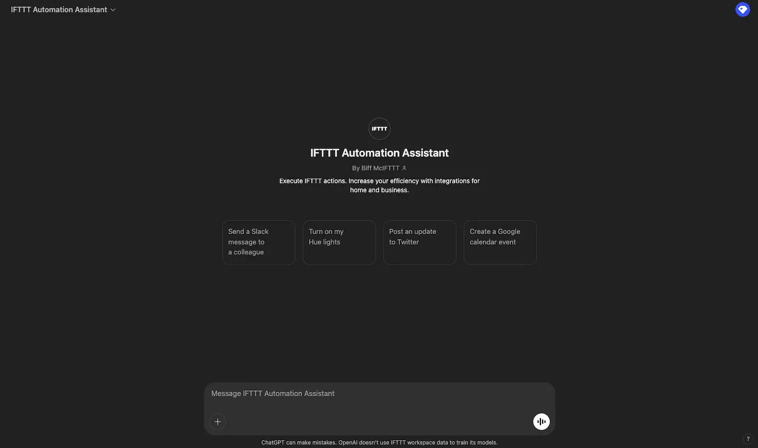 IFTTT Automation Assistant