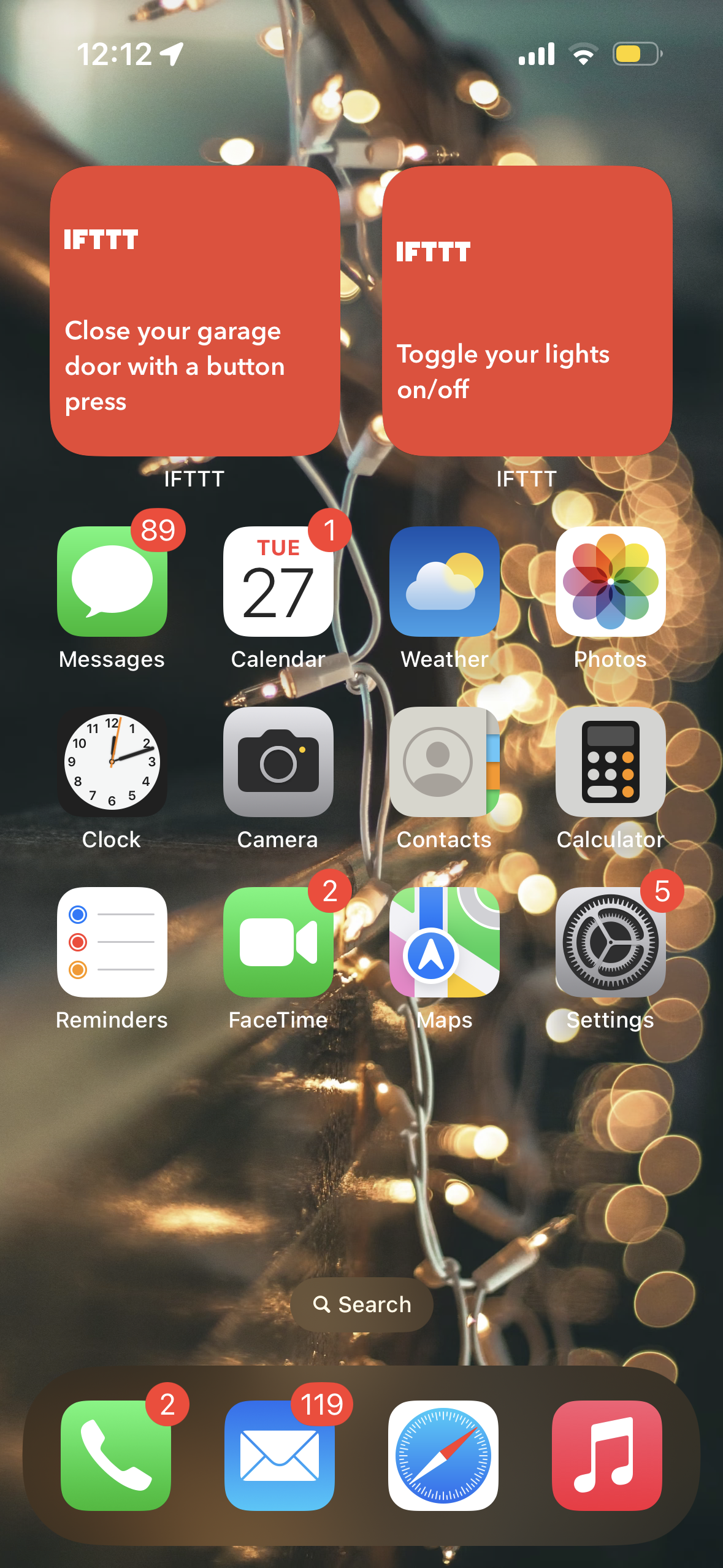The smart home controller screen