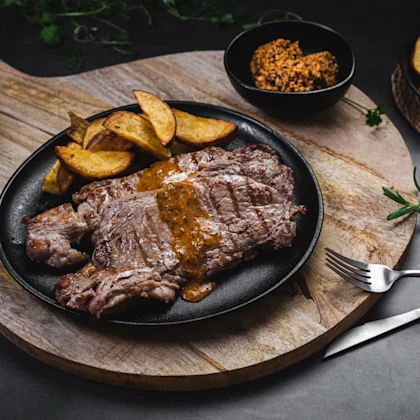 Filet de vedella amb mantega Café de París