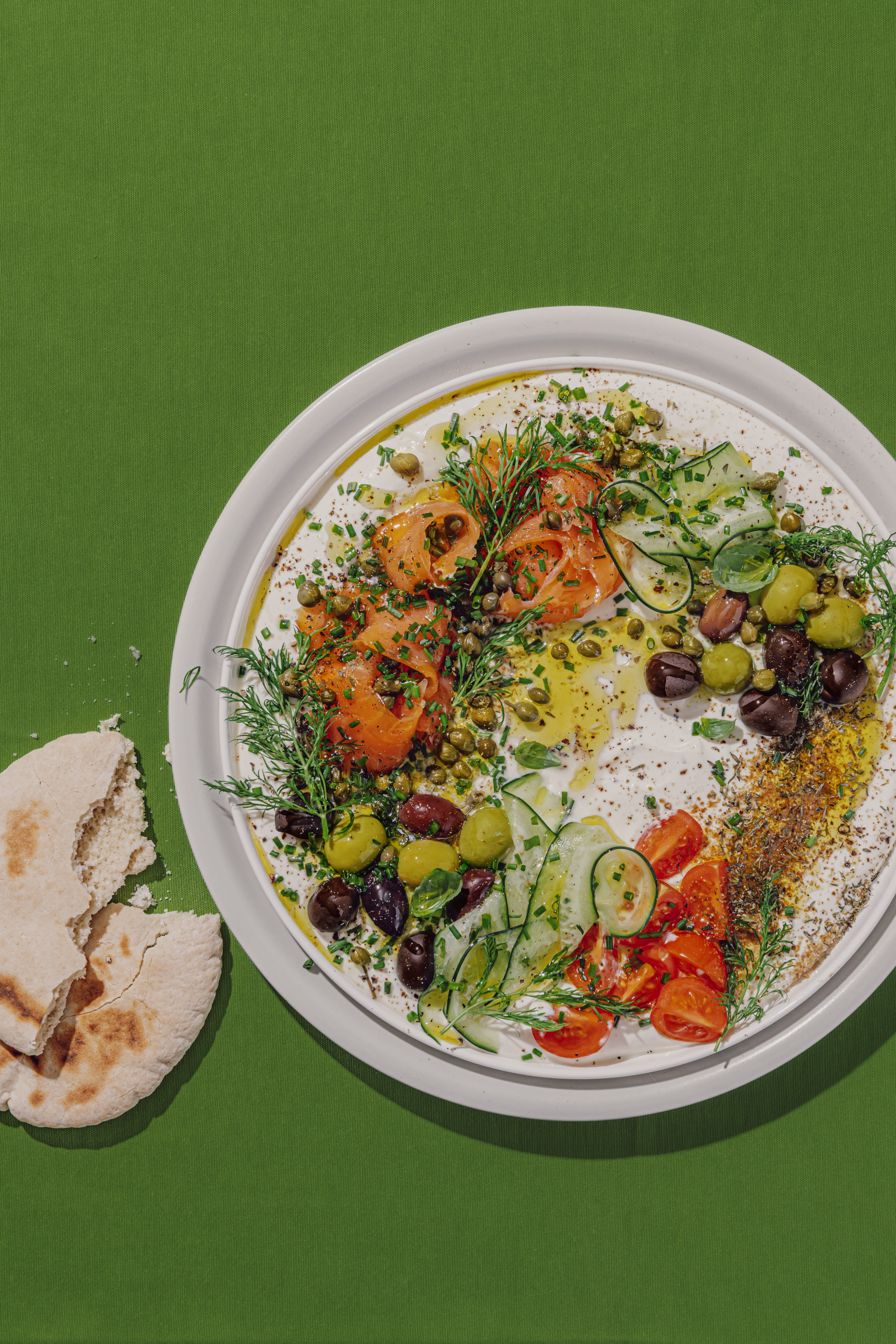 Cremós de formatge amb salmó i olives