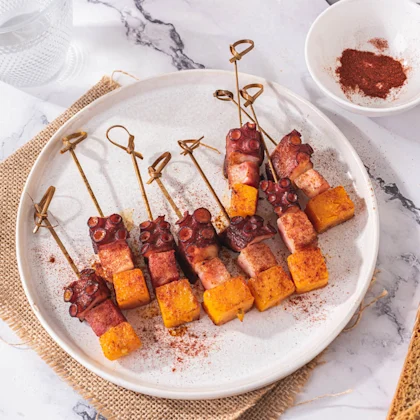 Pop amb carbassa i cansalada de coll