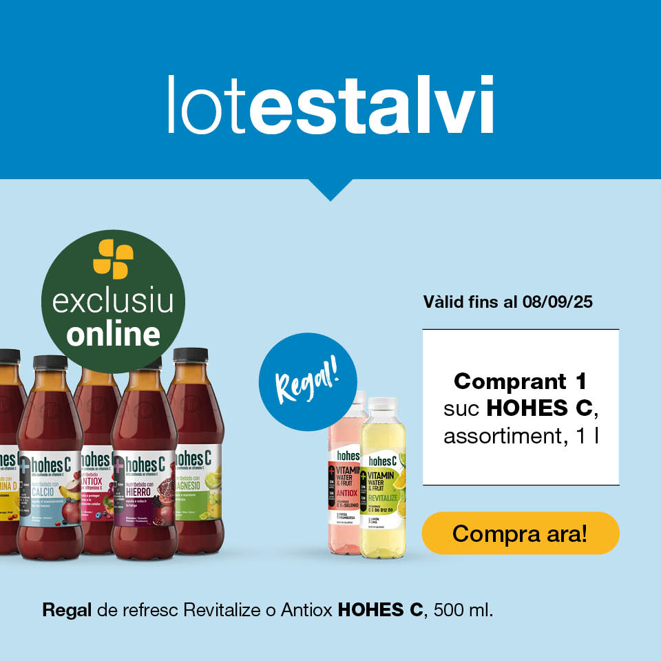 Lot estalvi: comprant 1 unitat de suc Hohes et regalem 1 unitat de refresc Hohes. Vàlid fins al 08/09/2025. Compra ara!
