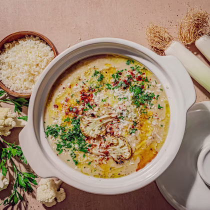 Sopa de porro i coliflor