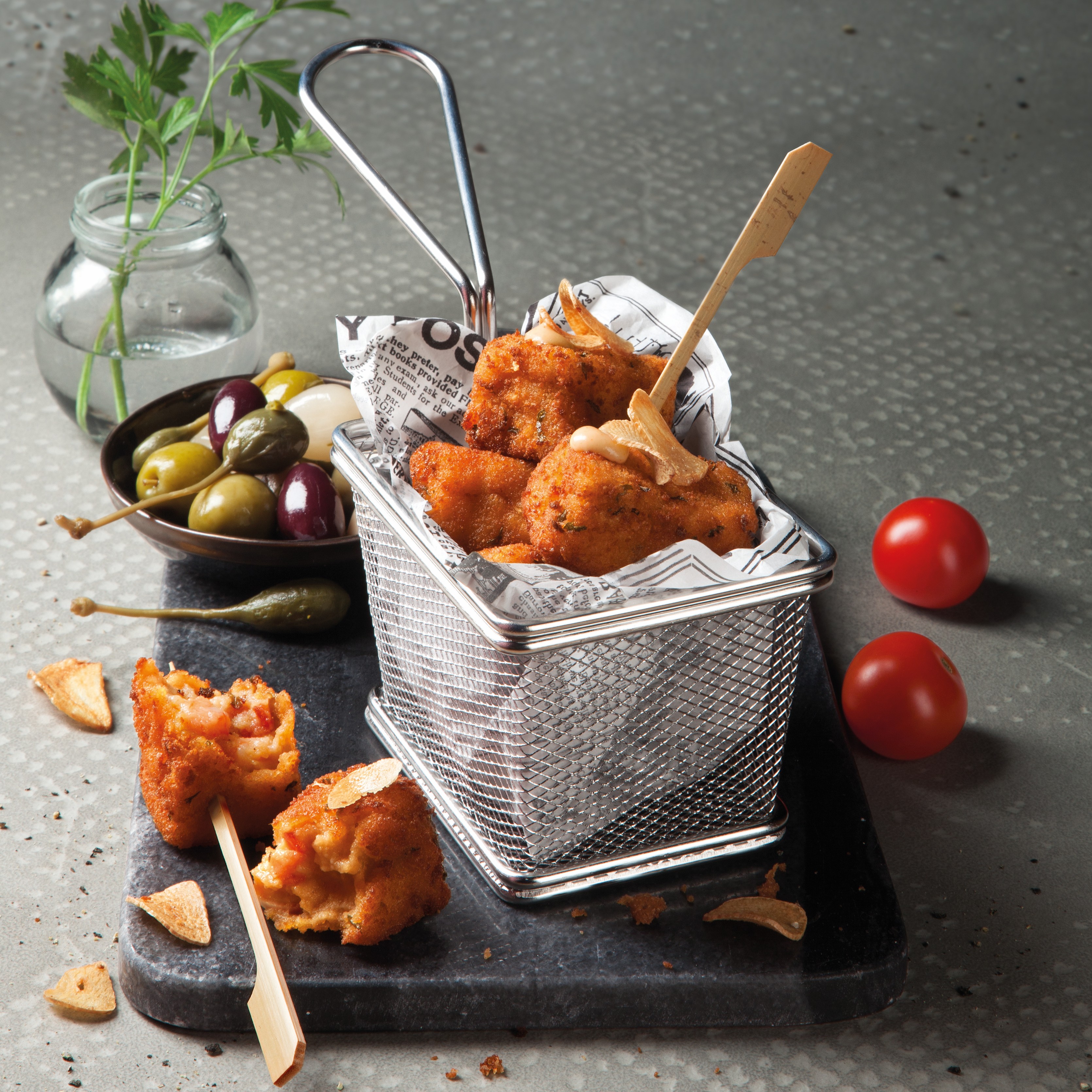 Croquetes de gambes a l'allada