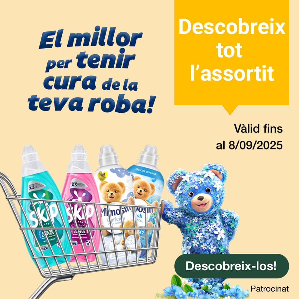 Descobreix tot l'assortit de productes Mimosin i Skip. Vàlid fins al 08/09/2025. Compra ara!