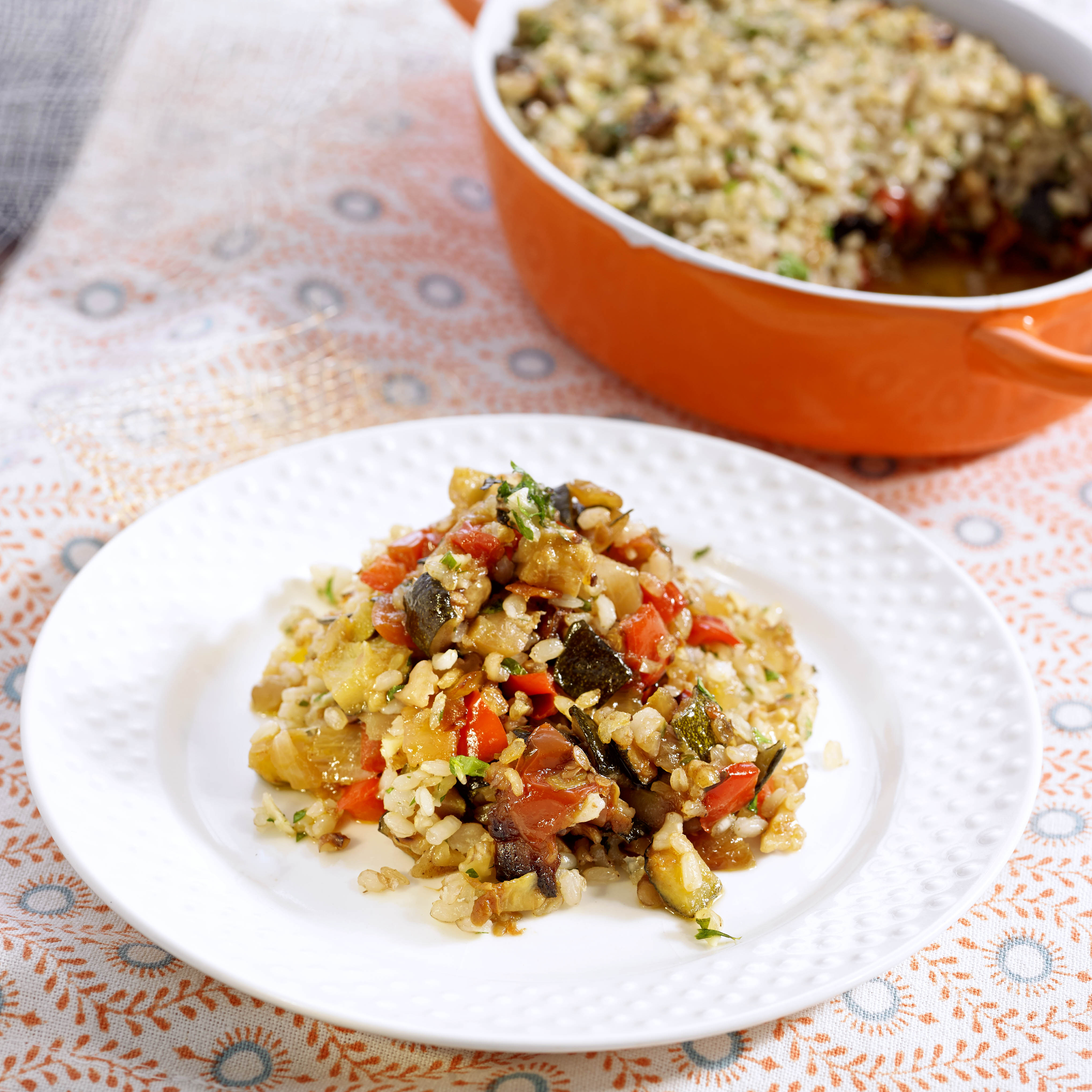 Crumble d?arròs amb verdures