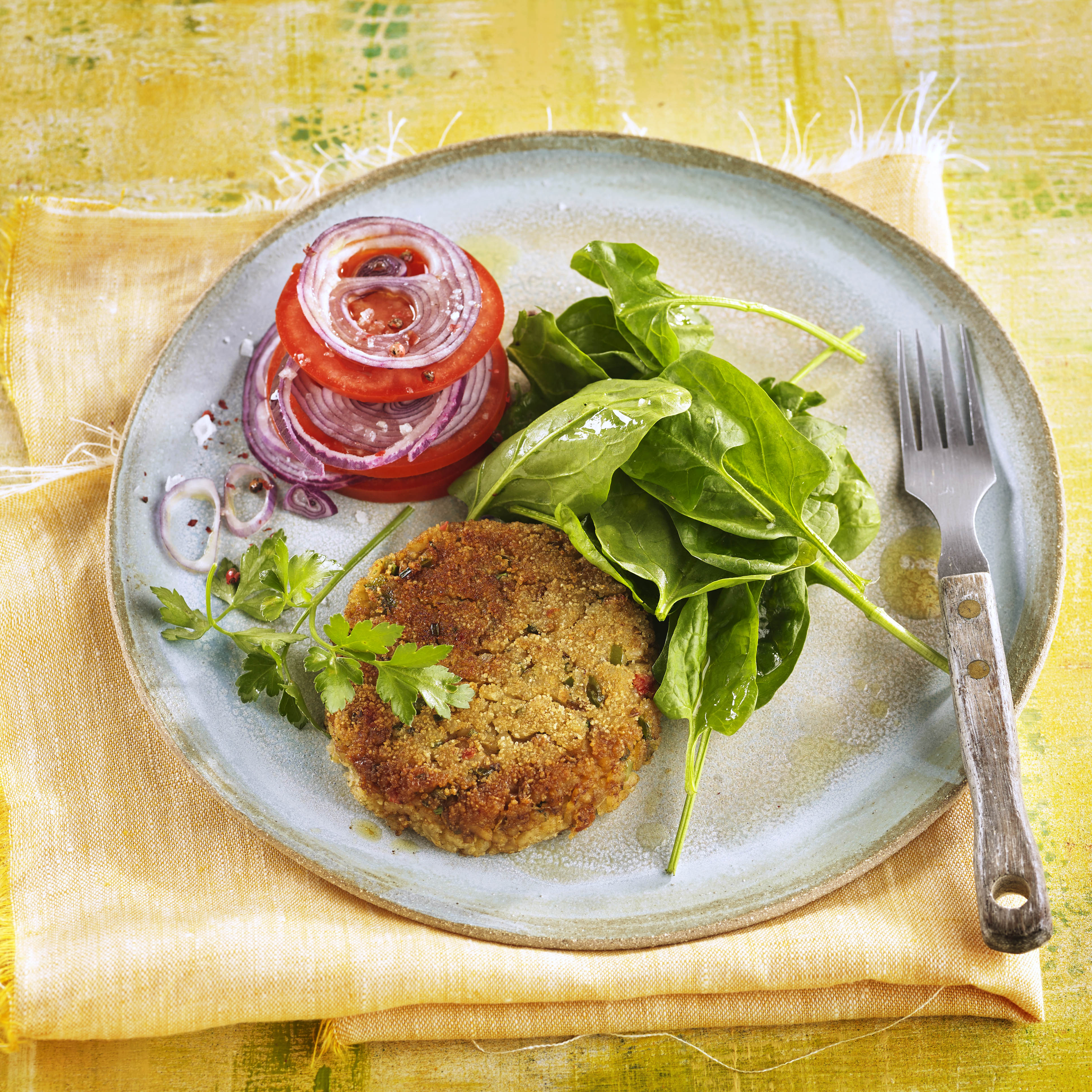 Hamburgueses d'arròs i llenties