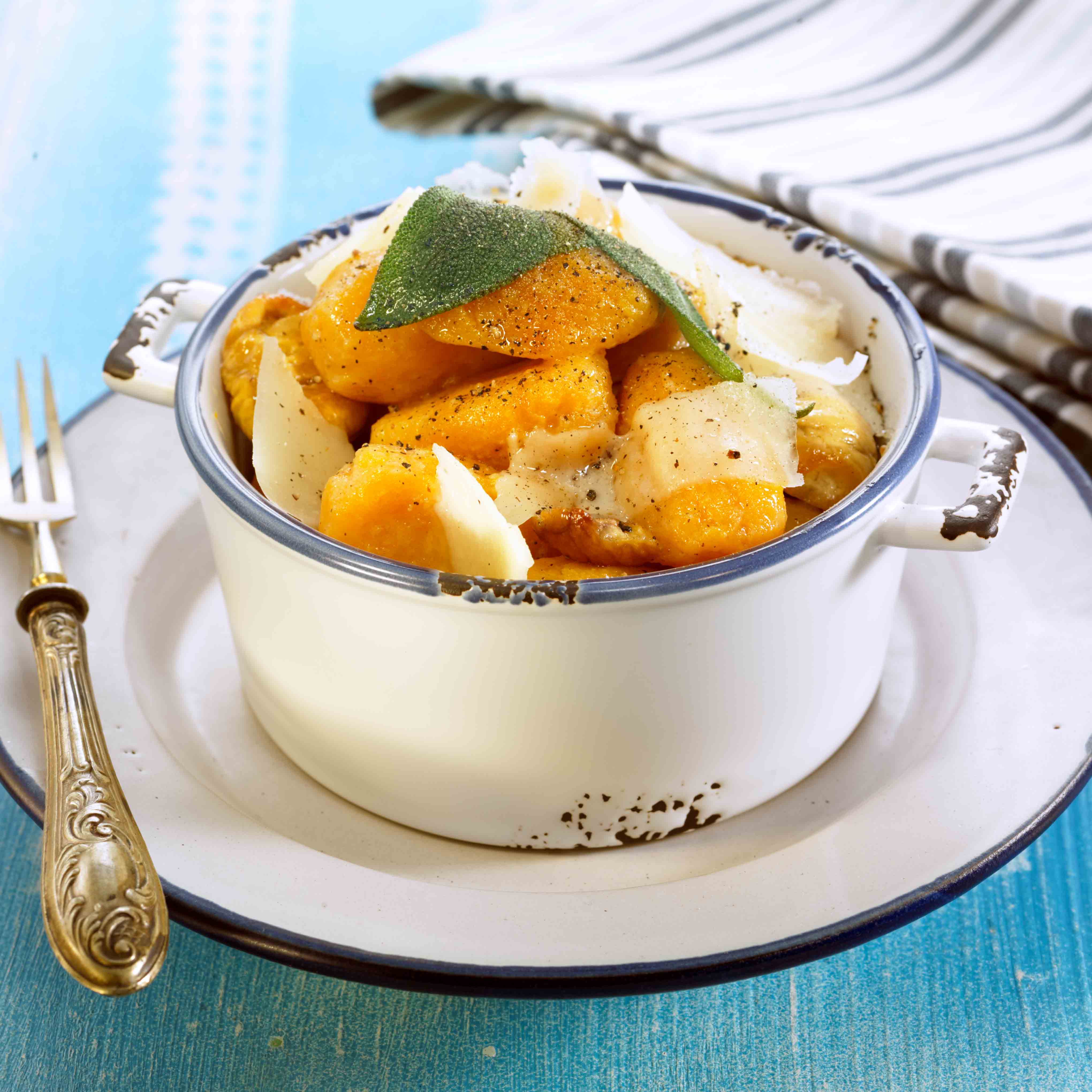 Nyoquis de carbassa amb parmesà