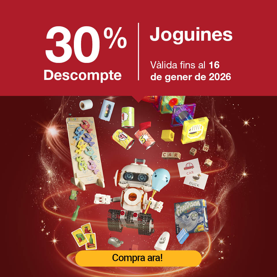 Gaudeix del 30% de descompte en jocs i joguines. Vàlid fins al 16 de gener de 2026. Compra ara!