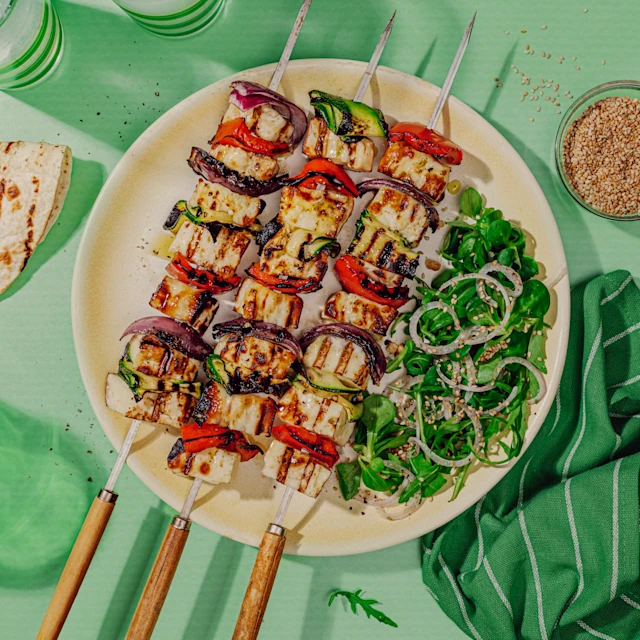 Broquetes de Halloumi