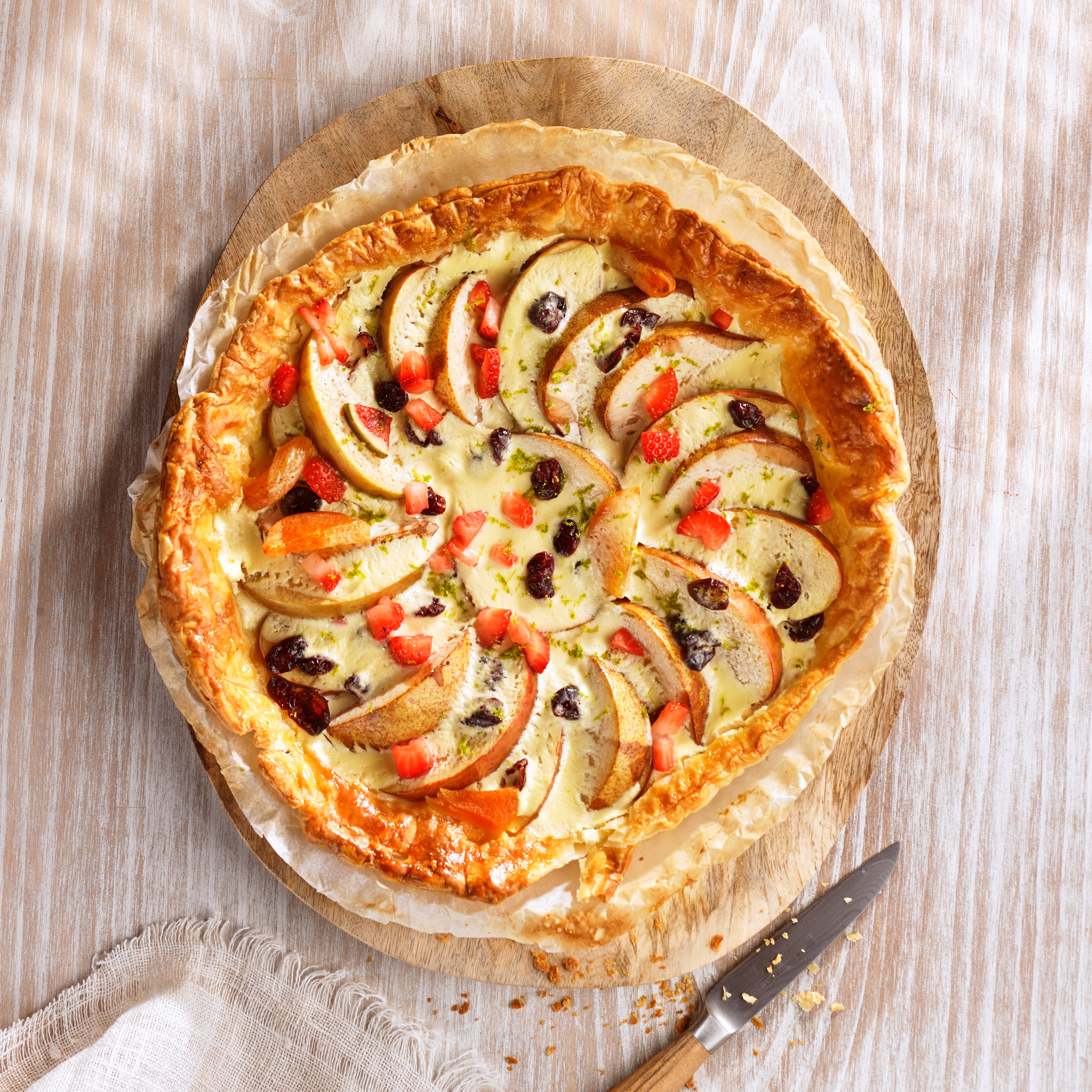 Pastís de fruites i ricotta