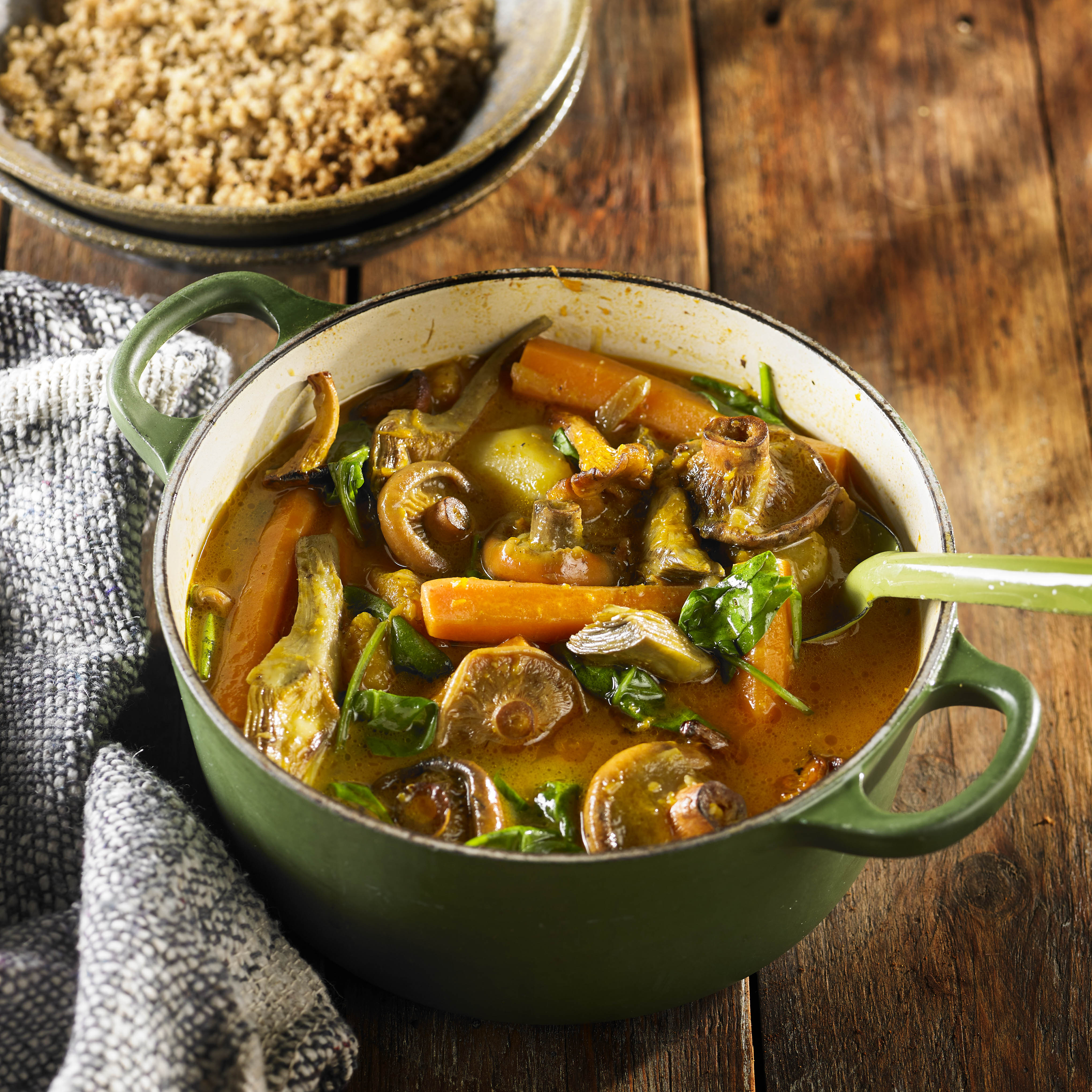 Curri de bolets amb carbassa