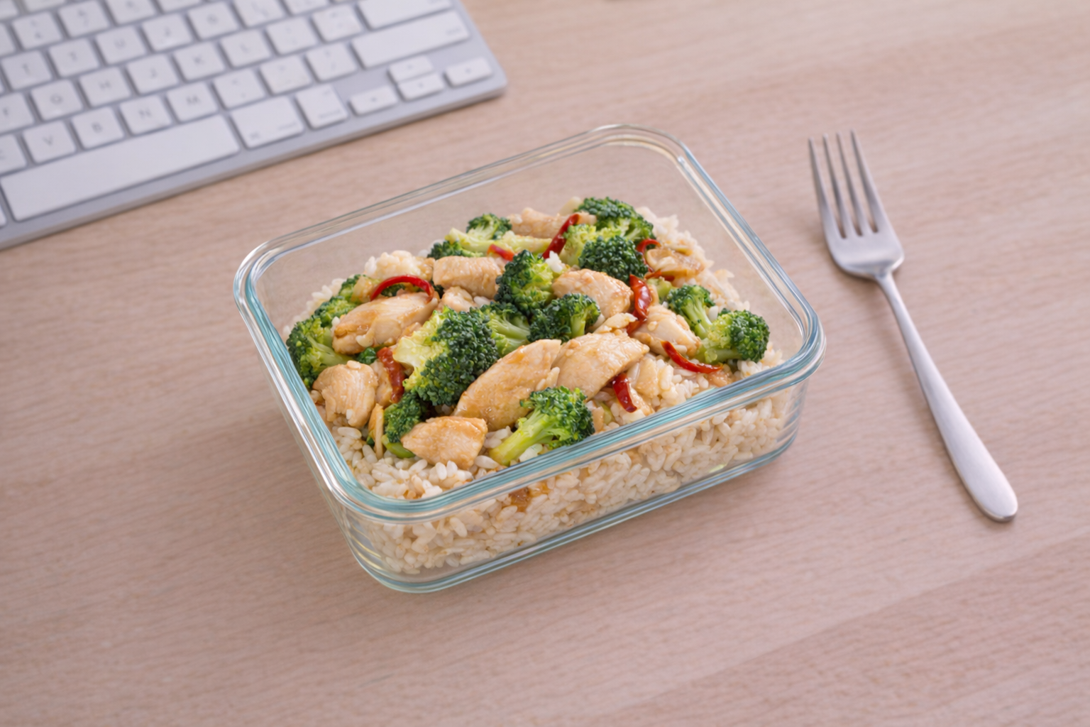 Carmanyola de pollastre amb bròquil i arròs