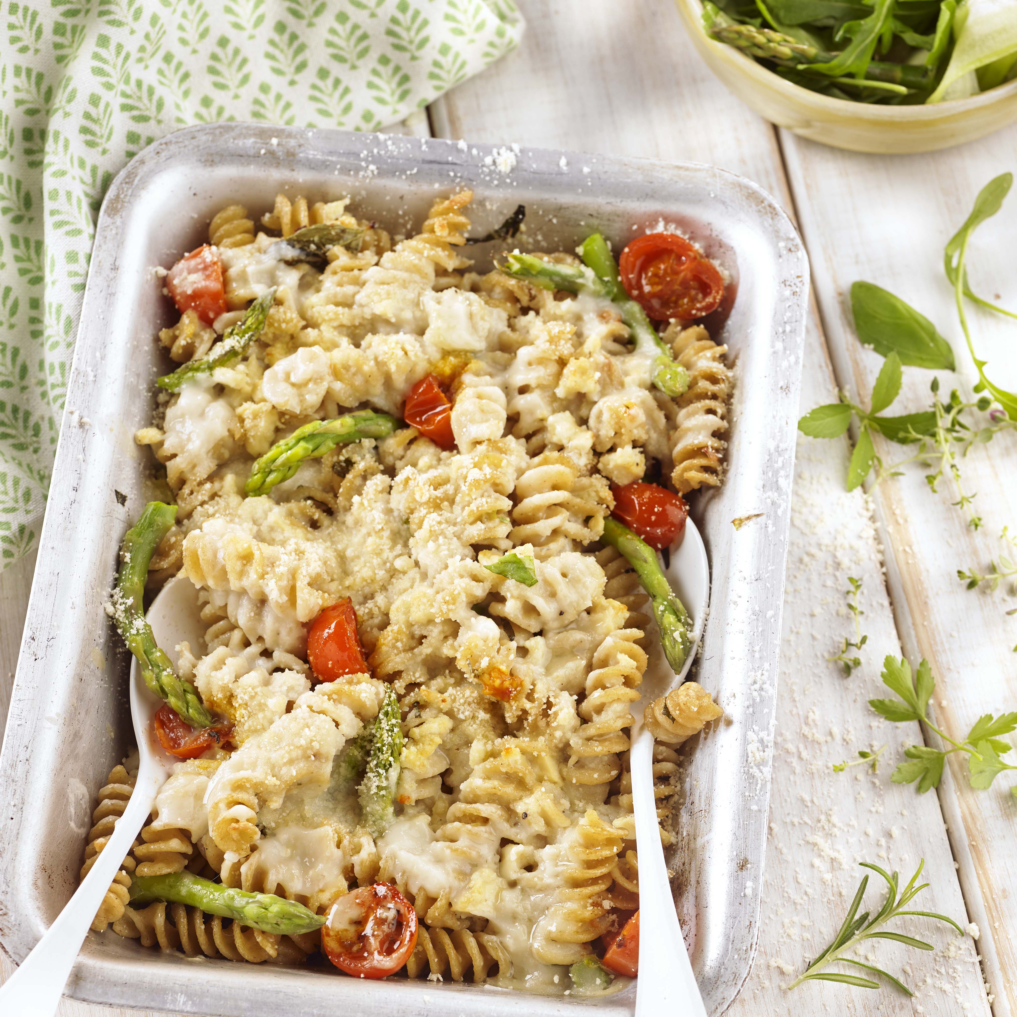 Fusilli amb beixamel de coliflor
