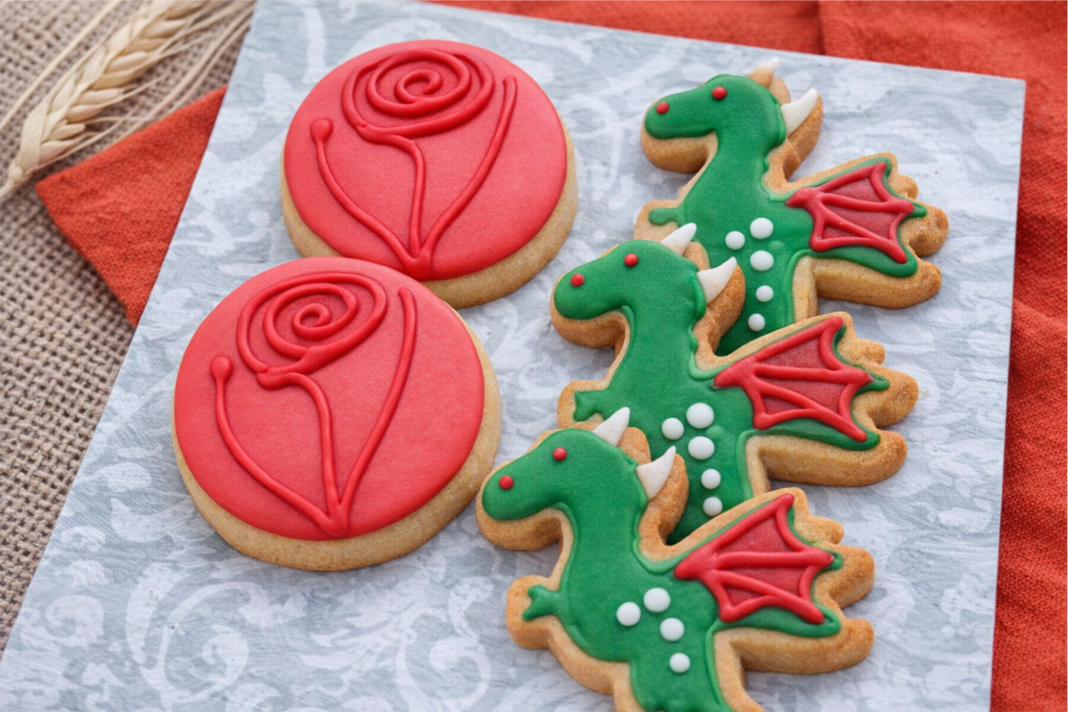 Galetes del Drac i la Rosa de Sant Jordi