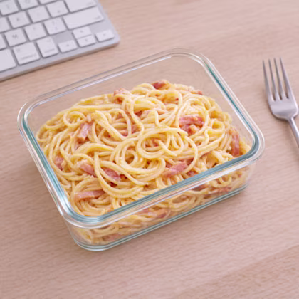 Carmanyola de pasta a la carbonara