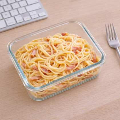 Carmanyola de pasta a la carbonara