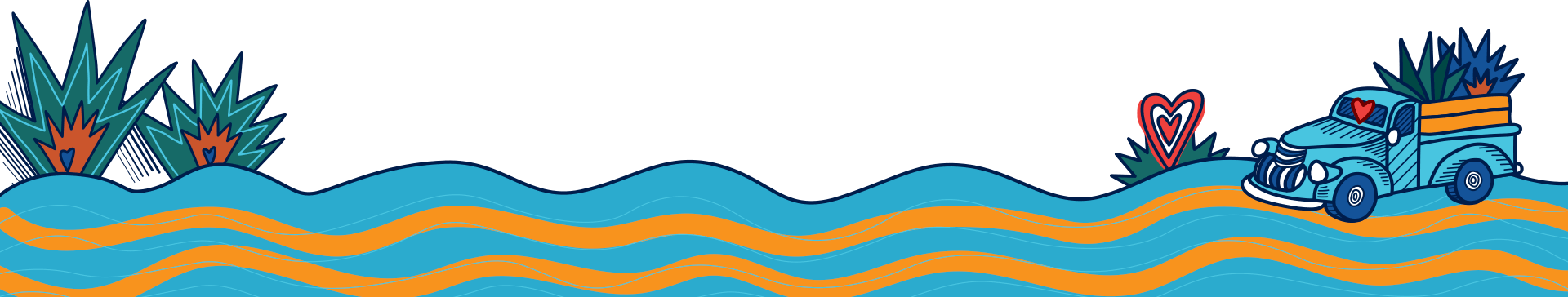 illustration of a man riding a surfboard on top of a wave