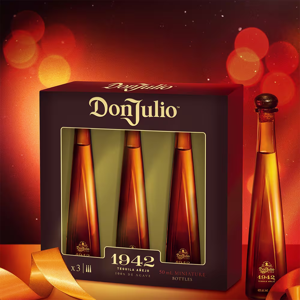 A 3 pack of Don Julio 1942 50 ML bottles