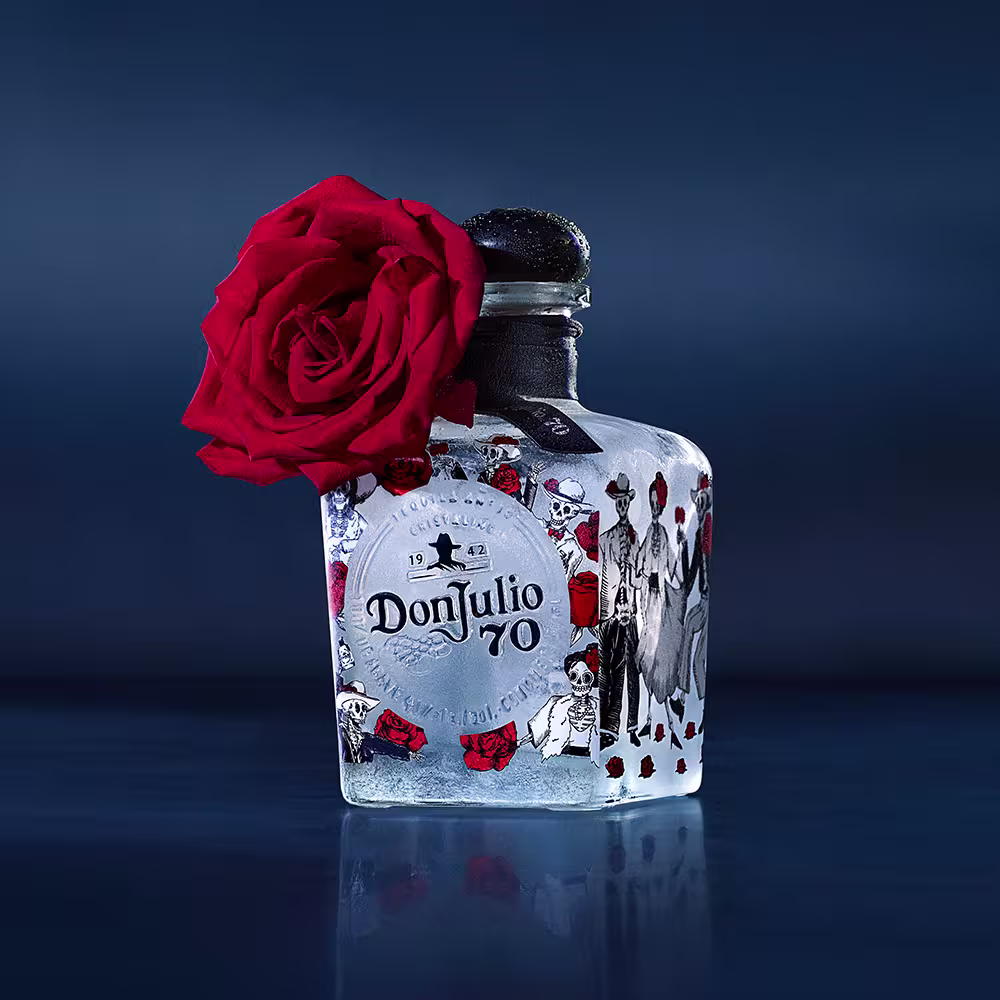 Tequila Don Julio 70 Añejo Cristalino Artist Edition Bottle Designed by Willy Chavarria