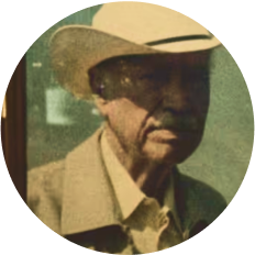 A man face with a hat